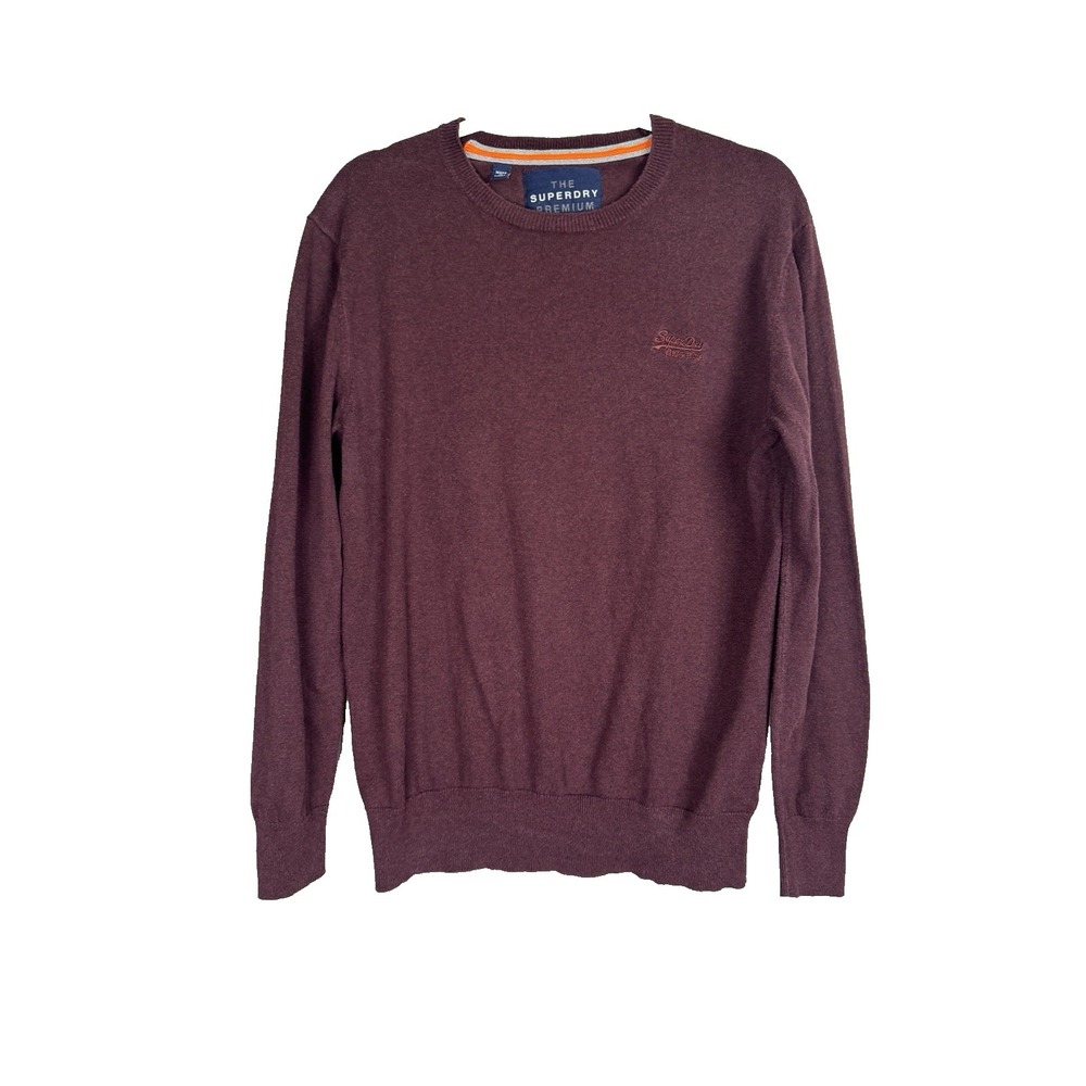 Superdry No 54 Mens Large Cotton Cashmere Blend Sweater Lightweight Classic Prep - Picture 2 of 11